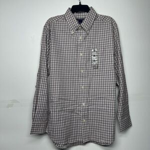 Knightsbridge Men's Button-Up Shirt Size M Medium Plaid Long Sleeve Casual